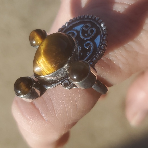 New Tiger Eye 925 Silver Ring. - Picture 3 of 16